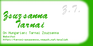 zsuzsanna tarnai business card